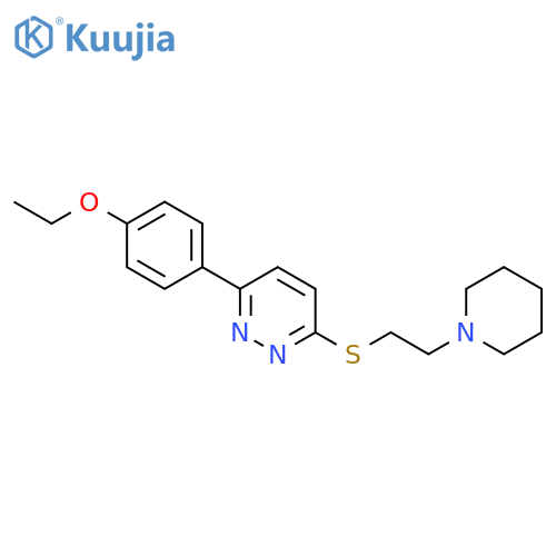3-(4-ethoxyphenyl)-6-{2-(piperidin-1-yl)ethylsulfanyl}pyridazine structure