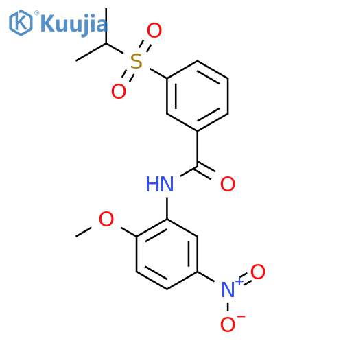 N-(2-methoxy-5-nitrophenyl)-3-(propane-2-sulfonyl)benzamide structure