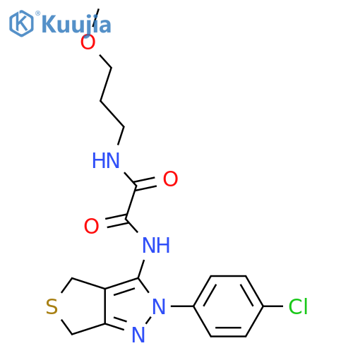 N'-2-(4-chlorophenyl)-2H,4H,6H-thieno3,4-cpyrazol-3-yl-N-(3-methoxypropyl)ethanediamide structure