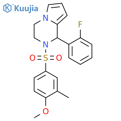 1-(2-fluorophenyl)-2-(4-methoxy-3-methylbenzenesulfonyl)-1H,2H,3H,4H-pyrrolo1,2-apyrazine structure