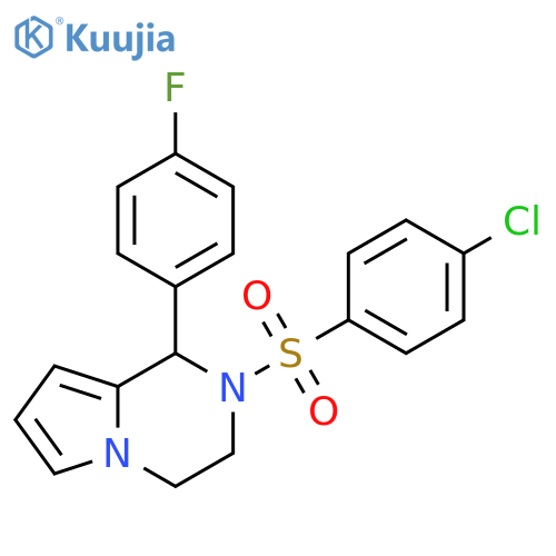 Pyrrolo[1,2-a]pyrazine, 2-[(4-chlorophenyl)sulfonyl]-1-(4-fluorophenyl)-1,2,3,4-tetrahydro- structure