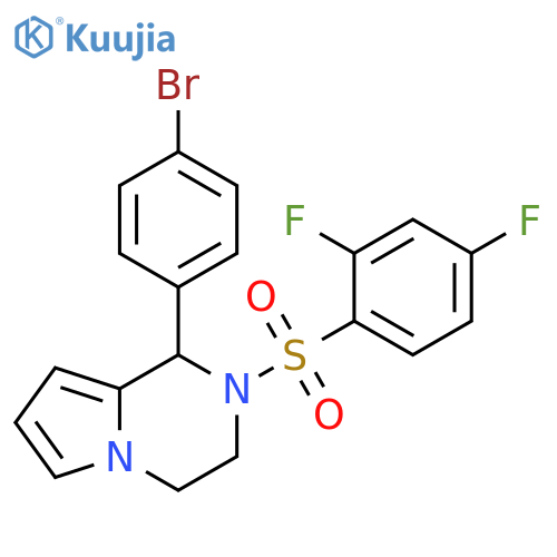 1-(4-bromophenyl)-2-(2,4-difluorobenzenesulfonyl)-1H,2H,3H,4H-pyrrolo1,2-apyrazine structure