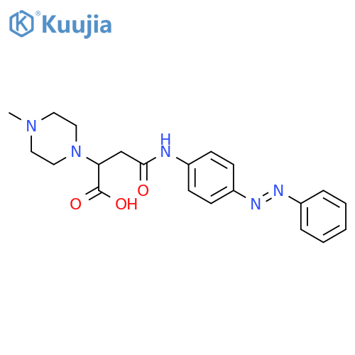 2-(4-methylpiperazin-1-yl)-3-({4-(Z)-2-phenyldiazen-1-ylphenyl}carbamoyl)propanoic acid structure