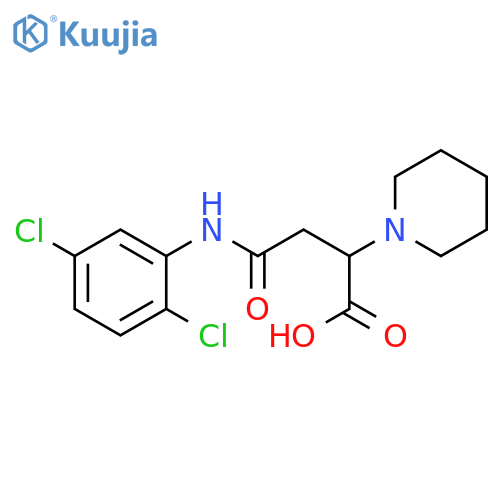 4-(2,5-dichloroanilino)-4-oxo-2-piperidin-1-ylbutanoic acid structure