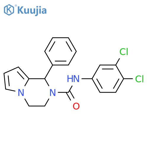 N-(3,4-dichlorophenyl)-1-phenyl-1H,2H,3H,4H-pyrrolo1,2-apyrazine-2-carboxamide structure