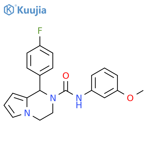 1-(4-fluorophenyl)-N-(3-methoxyphenyl)-1H,2H,3H,4H-pyrrolo1,2-apyrazine-2-carboxamide structure