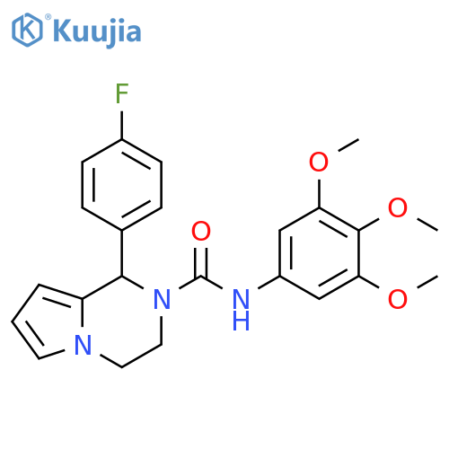 1-(4-fluorophenyl)-N-(3,4,5-trimethoxyphenyl)-1H,2H,3H,4H-pyrrolo1,2-apyrazine-2-carboxamide structure