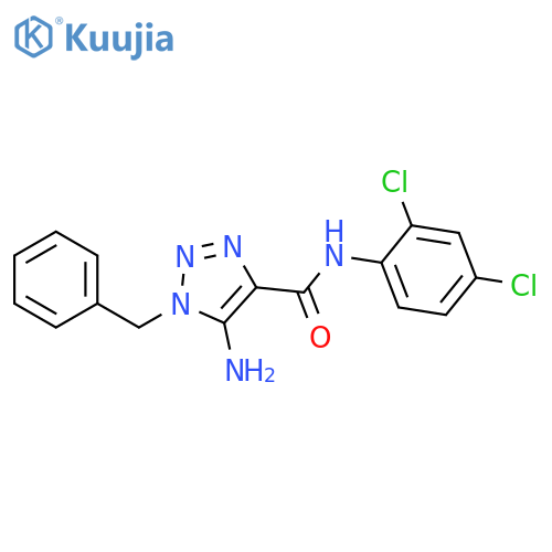 5-amino-1-benzyl-N-(2,4-dichlorophenyl)-1H-1,2,3-triazole-4-carboxamide structure