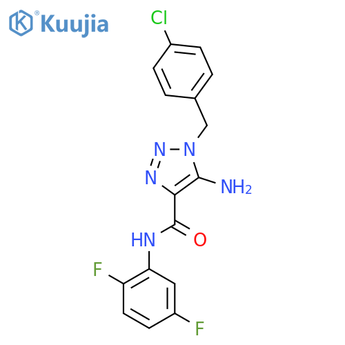 5-amino-1-(4-chlorophenyl)methyl-N-(2,5-difluorophenyl)-1H-1,2,3-triazole-4-carboxamide structure