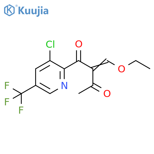 1-3-Chloro-5-(trifluoromethyl)-2-pyridinyl-2-(Z)-ethoxymethylidene-1,3-butanedione structure