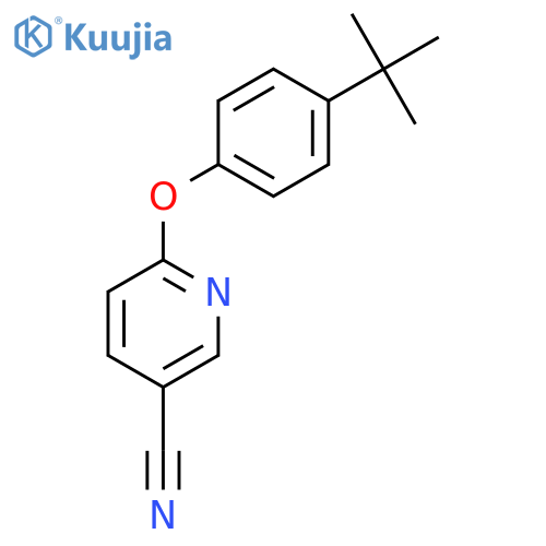 6-(4-tert-butylphenoxy)pyridine-3-carbonitrile structure