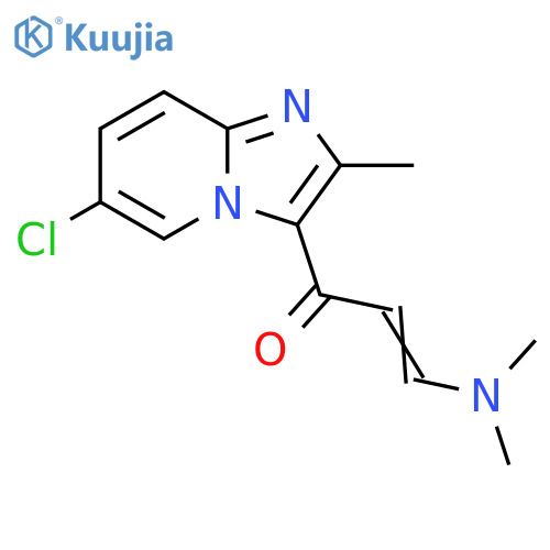 (2E)-1-{6-chloro-2-methylimidazo[1,2-a]pyridin-3-yl}-3-(dimethylamino)prop-2-en-1-one structure