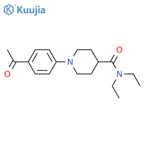 1-(4-ACETYLPHENYL)-N,N-DIETHYL-4-PIPERIDINECARBOXAMIDE structure