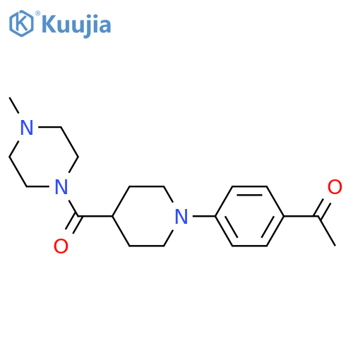 1-(4-(4-[(4-METHYLPIPERAZINO)CARBONYL]PIPERIDINO)PHENYL)-1-ETHANONE structure