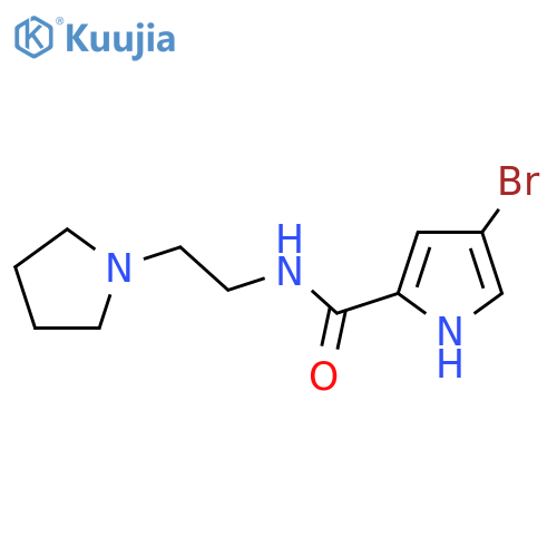 4-bromo-N-[2-(1-pyrrolidinyl)ethyl]-1H-pyrrole-2-carboxamide structure