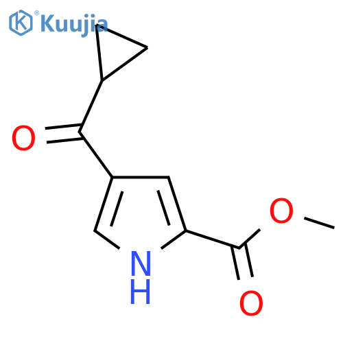 methyl 4-cyclopropanecarbonyl-1H-pyrrole-2-carboxylate structure