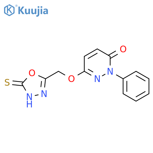 2-Phenyl-6-(5-sulfanyl-1,3,4-oxadiazol-2-yl)methoxy-3(2H)-pyridazinone structure