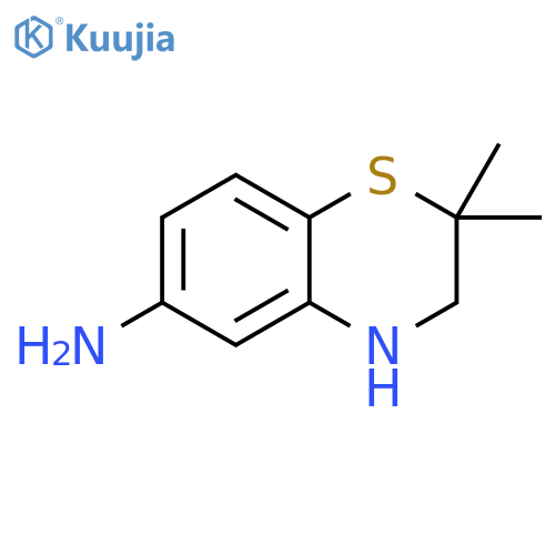 2H-1,4-Benzothiazin-6-amine, 3,4-dihydro-2,2-dimethyl- structure