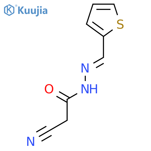 Acetic acid, cyano-, (2-thienylmethylene)hydrazide structure