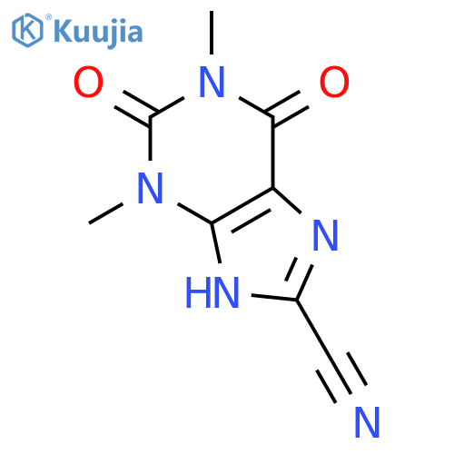 2,3,6,9-tetrahydro-1,3-dimethyl-2,6-dioxo-1H-Purine-8-carbonitrile structure