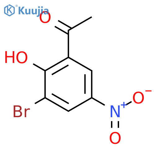 1-(3-bromo-2-hydroxy-5-nitrophenyl)ethan-1-one structure