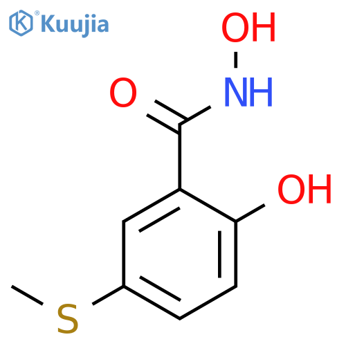 BENZAMIDE, N,2-DIHYDROXY-5-(METHYLTHIO)- structure