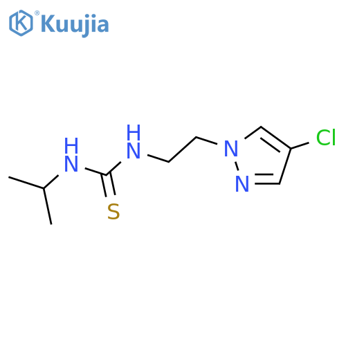 1-[2-(4-Chloro-pyrazol-1-yl)-ethyl]-3-isopropyl-thiourea structure