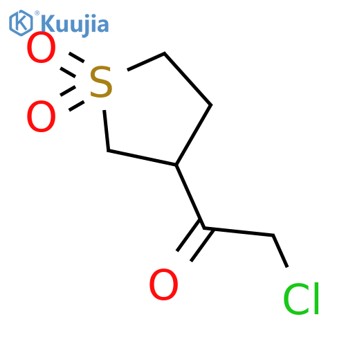 3-(2-chloroacetyl)-1lambda6-thiolane-1,1-dione structure