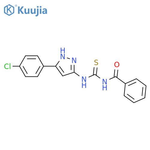Benzamide, N-[[[5-(4-chlorophenyl)-1H-pyrazol-3-yl]amino]thioxomethyl]- structure