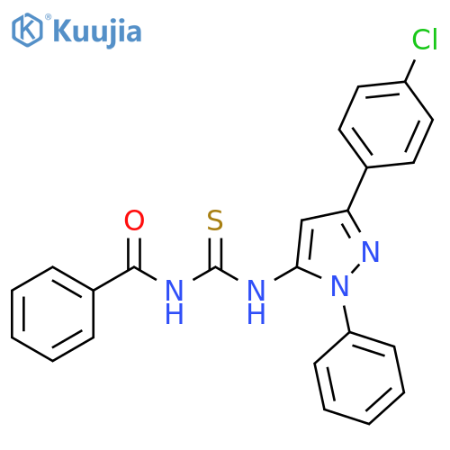 Benzamide, N-[[[3-(4-chlorophenyl)-1-phenyl-1H-pyrazol-5-yl]amino]thioxomethyl]- structure