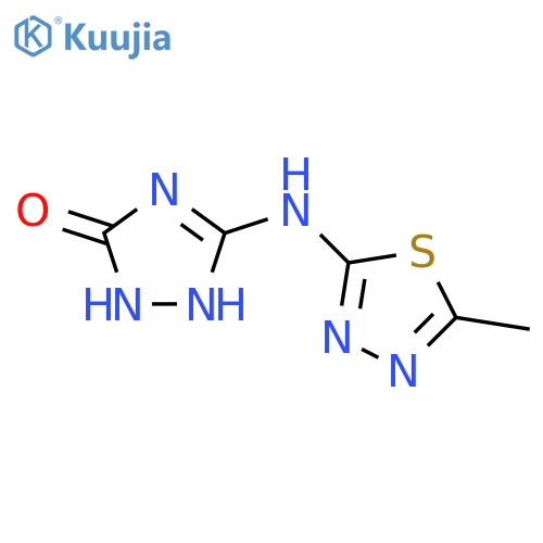 3H-1,2,4-Triazol-3-one, 1,2-dihydro-5-[(5-methyl-1,3,4-thiadiazol-2-yl)amino]- structure