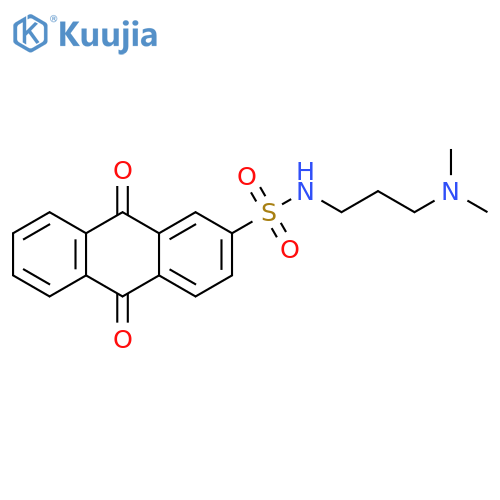 N-3-(dimethylamino)propyl-9,10-dioxo-9,10-dihydroanthracene-2-sulfonamide structure