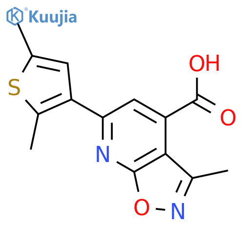 6-(2,5-Dimethylthiophen-3-yl)-3-methyl-1,2oxazolo5,4-bpyridine-4-carboxylic Acid structure