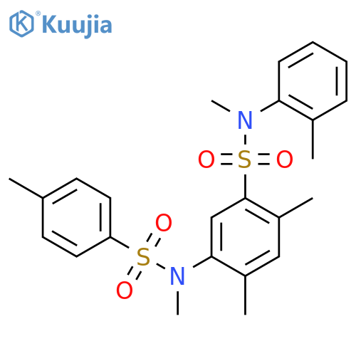 N,2,4-trimethyl-5-(N-methyl4-methylbenzenesulfonamido)-N-(2-methylphenyl)benzene-1-sulfonamide structure