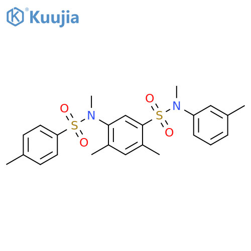 N,2,4-trimethyl-5-(N-methyl4-methylbenzenesulfonamido)-N-(3-methylphenyl)benzene-1-sulfonamide structure