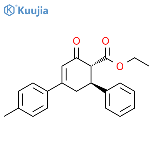 3-Cyclohexene-1-carboxylic acid, 4-(4-methylphenyl)-2-oxo-6-phenyl-, ethyl ester, trans- (9CI) structure