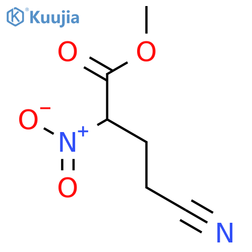 Butanoic acid, 4-cyano-2-nitro-, methyl ester structure