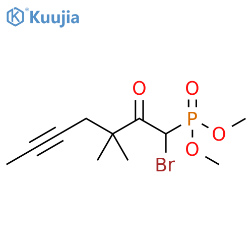 Phosphonic acid, (1-bromo-3,3-dimethyl-2-oxo-5-heptynyl)-, dimethyl ester (9CI) structure
