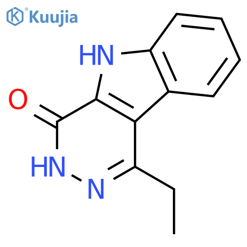 4H-Pyridazino[4,5-b]indol-4-one, 1-ethyl-3,5-dihydro- structure