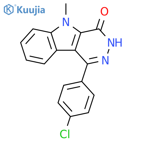 4H-Pyridazino[4,5-b]indol-4-one, 1-(4-chlorophenyl)-3,5-dihydro-5-methyl- structure