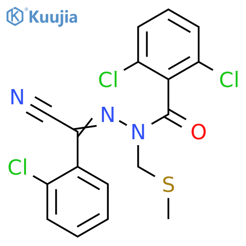 Benzoic acid, 2,6-dichloro-, 2-[(2-chlorophenyl)cyanomethylene]-1-[(methylthio)methyl]hydrazide structure