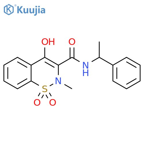 2H-1,2-Benzothiazine-3-carboxamide, 4-hydroxy-2-methyl-N-(1-phenylethyl)-, 1,1-dioxide structure