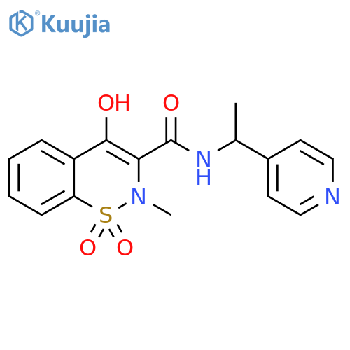2H-1,2-Benzothiazine-3-carboxamide, 4-hydroxy-2-methyl-N-[1-(4-pyridinyl)ethyl]-, 1,1-dioxide structure