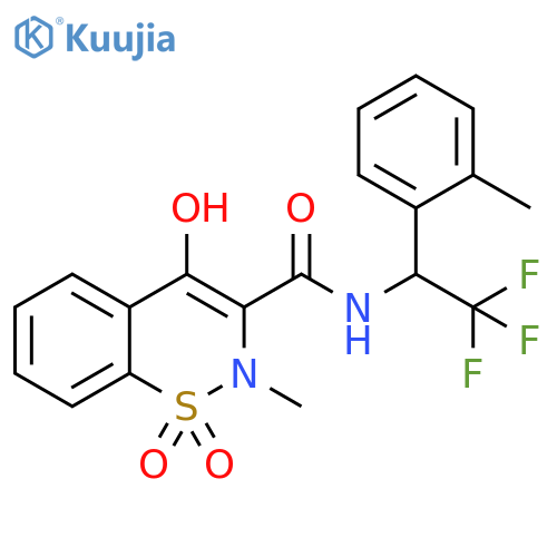 2H-1,2-Benzothiazine-3-carboxamide, 4-hydroxy-2-methyl-N-[2,2,2-trifluoro-1-(2-methylphenyl)ethyl]-, 1,1-dioxide structure