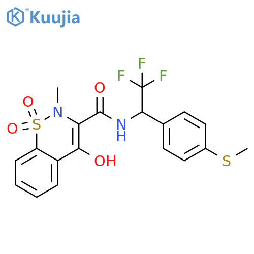 2H-1,2-Benzothiazine-3-carboxamide,4-hydroxy-2-methyl-N-[2,2,2-trifluoro-1-[4-(methylthio)phenyl]ethyl]-,1,1-dioxide structure
