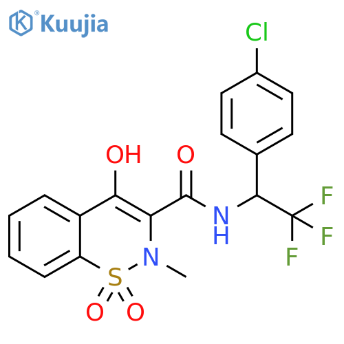 2H-1,2-Benzothiazine-3-carboxamide, N-[1-(4-chlorophenyl)-2,2,2-trifluoroethyl]-4-hydroxy-2-methyl-, 1,1-dioxide structure