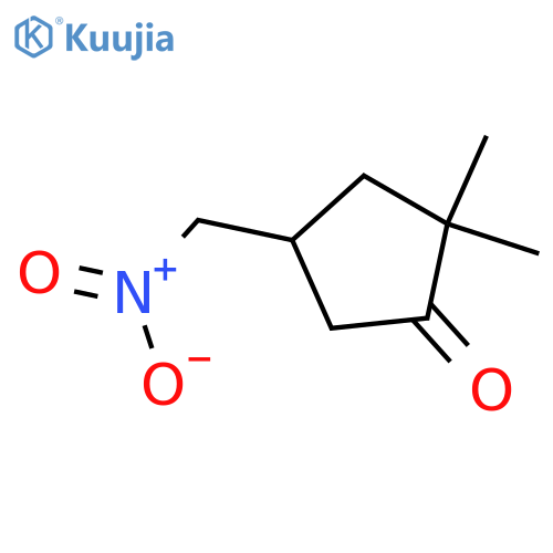 Cyclopentanone, 2,2-dimethyl-4-(nitromethyl)- structure