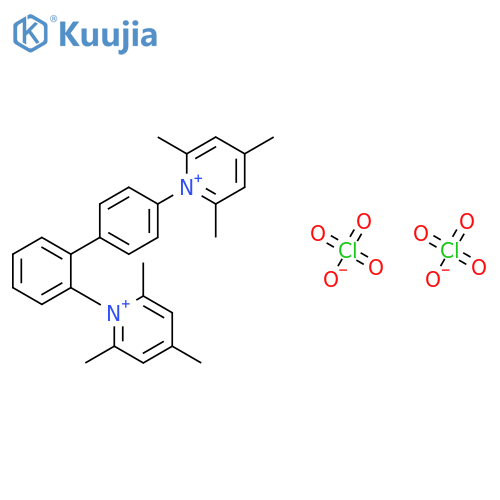 Pyridinium, 1,1'-[1,1'-biphenyl]-2,4'-diylbis[2,4,6-trimethyl-, diperchlorate structure