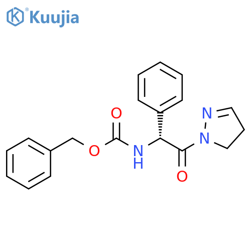 Carbamic acid,[(1R)-2-(4,5-dihydro-1H-pyrazol-1-yl)-2-oxo-1-phenylethyl]-,phenylmethyl ester structure