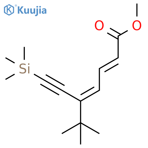 2,4-Heptadien-6-ynoic acid, 5-(1,1-dimethylethyl)-7-(trimethylsilyl)-, methyl ester, (E,Z)- (9CI) structure